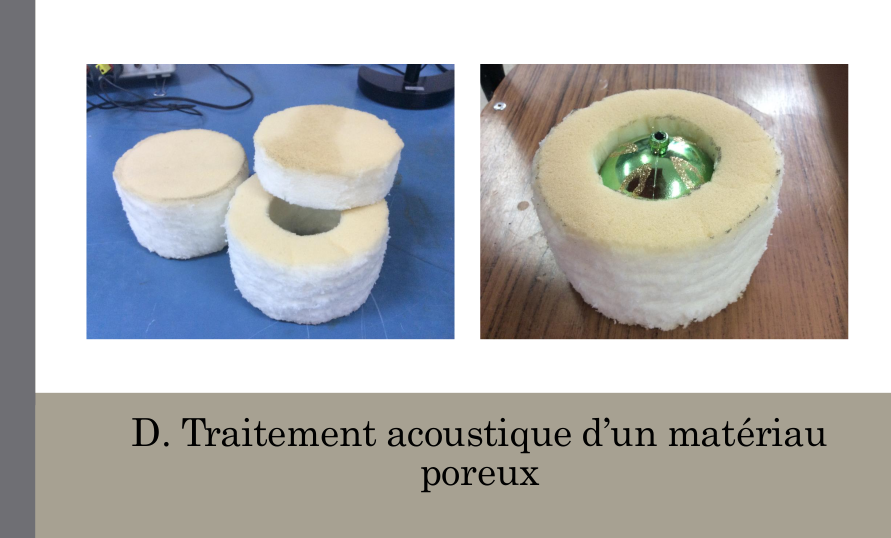 Acoustic treatment based on integrated Helmholtz resonators (French